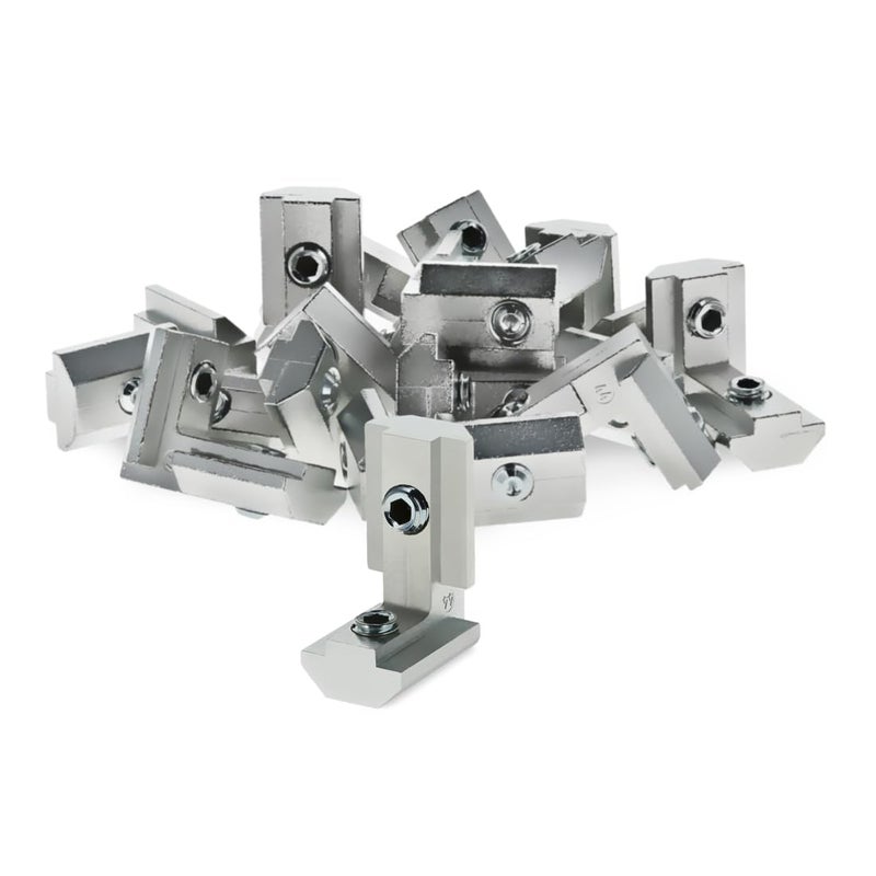 80/20 8020 33440 10 and 25 Series 8020 L Shaped Bracket Interior Corner Connector with Set Screws for Aluminum Extrusion Profile Inside to Inside 15 - Image 2
