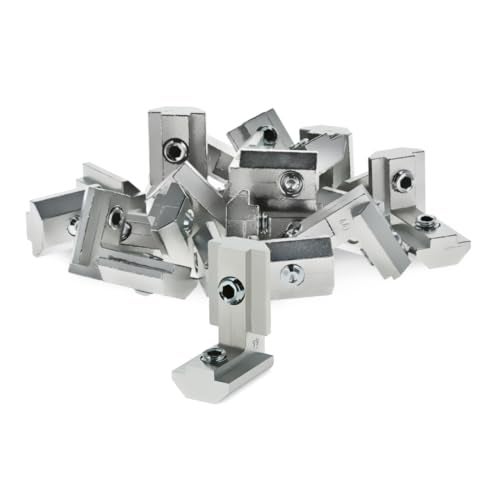 80/20 8020 33440 10 and 25 Series 8020 L Shaped Bracket Interior Corner Connector with Set Screws for Aluminum Extrusion Profile Inside to Inside 15 - Image 1