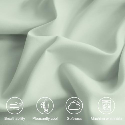 M&Co MCO Bedding Full Bed Sheets Set - Soft Bed Sheets - Cooling Breathable Bedding Set with 16" Deep Pocket (4 Pieces, Full, Sage Green) - Image 4