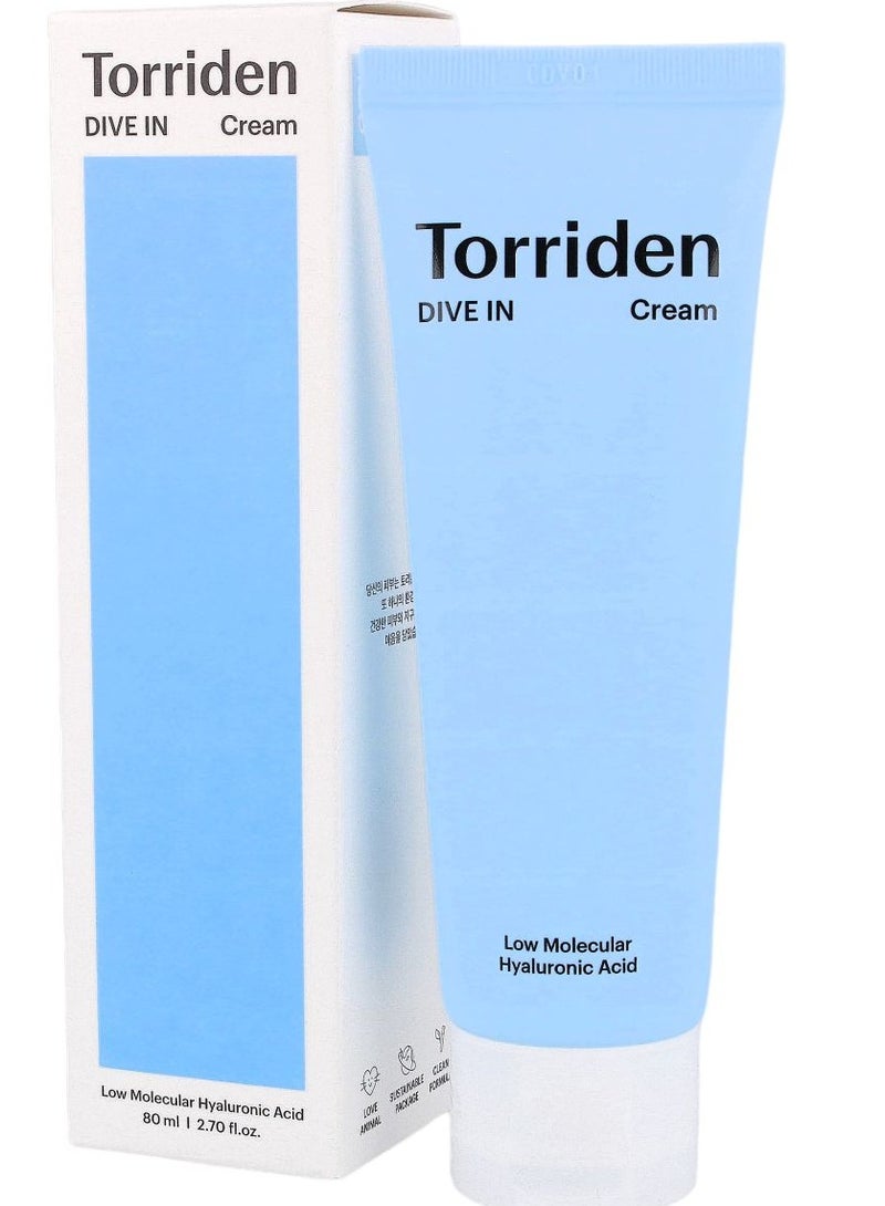 Torriden, Dive In Cream,Low Molecular Hyaluronic Acid (80ml) - Image 1