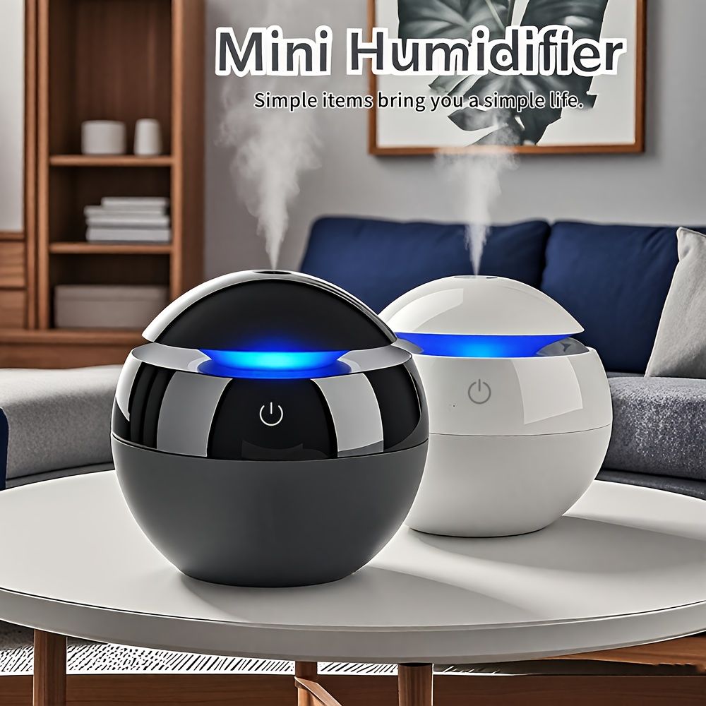 Humudifier Mask Generic Black USB Humidifier Touch Control Colorful Lights Quiet 21 30 ...