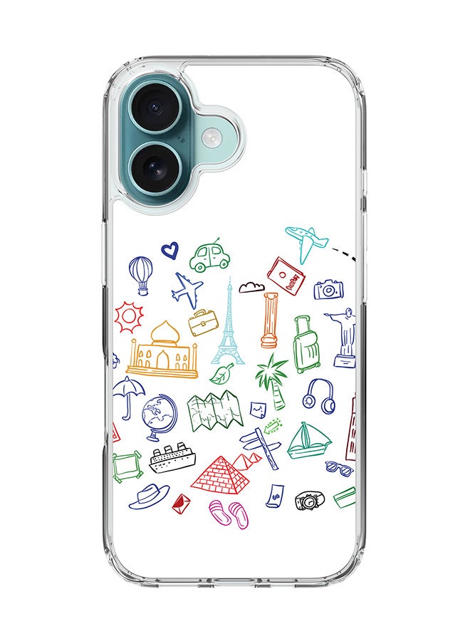 Stylizedd For iPhone 16 Case [Compatible with MagSafe] Slim Magnetic cover Clear Phone Case - Traveler - Image 1