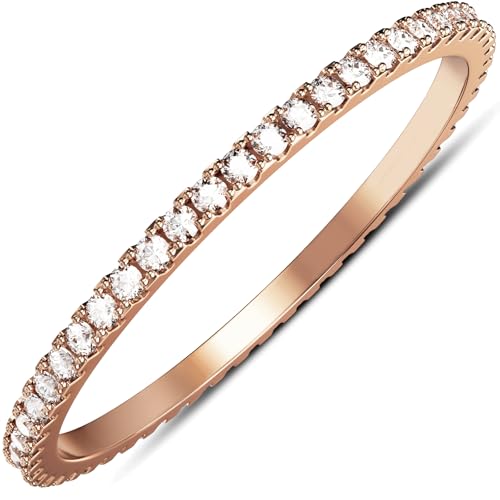 ZOOROO 2-Pack 14K Gold Plated Stacking Rings for Oura Gen 4/Oura Gen 3, Cubic Zirconia Simulated Diamond Oura Ring Stack for Women - Image 2