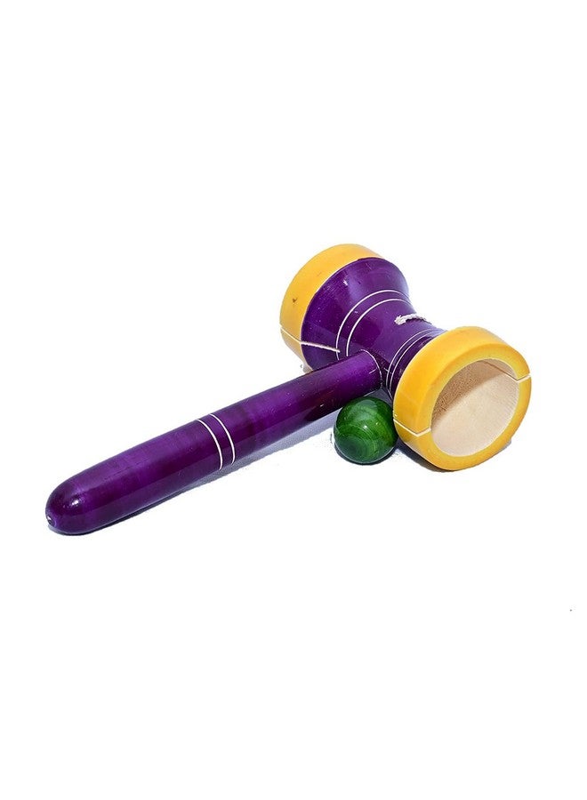 نيو تي لعبة خشخيشة خشبية صديقة للبيئة من Neotea Co Jhunjhuna Damru بصوت متوسط للأطفال الرضع، عبوة من قطعة واحدة - Image 3