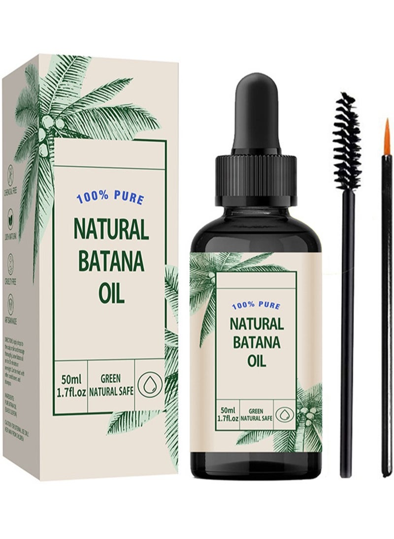 BabboSow - Batana Oil for Hair Growth, 50ML 100% Pure Natural Batana Oil to Prevent Hair Loss, Eliminates Split Ends Promote Hair Wellness, Enhances Hair and Skin Radiance for Men and Women - Image 1