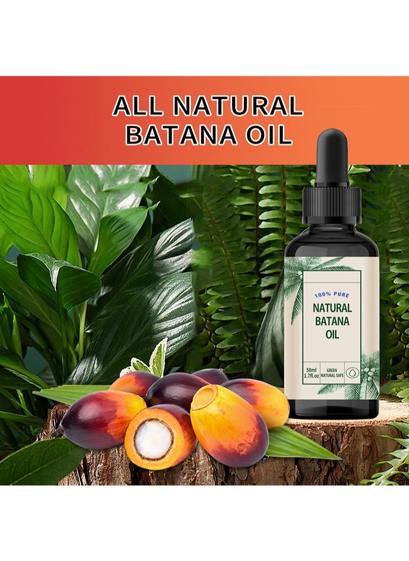 BabboSow - Batana Oil for Hair Growth, 50ML 100% Pure Natural Batana Oil to Prevent Hair Loss, Eliminates Split Ends Promote Hair Wellness, Enhances Hair and Skin Radiance for Men and Women - Image 1