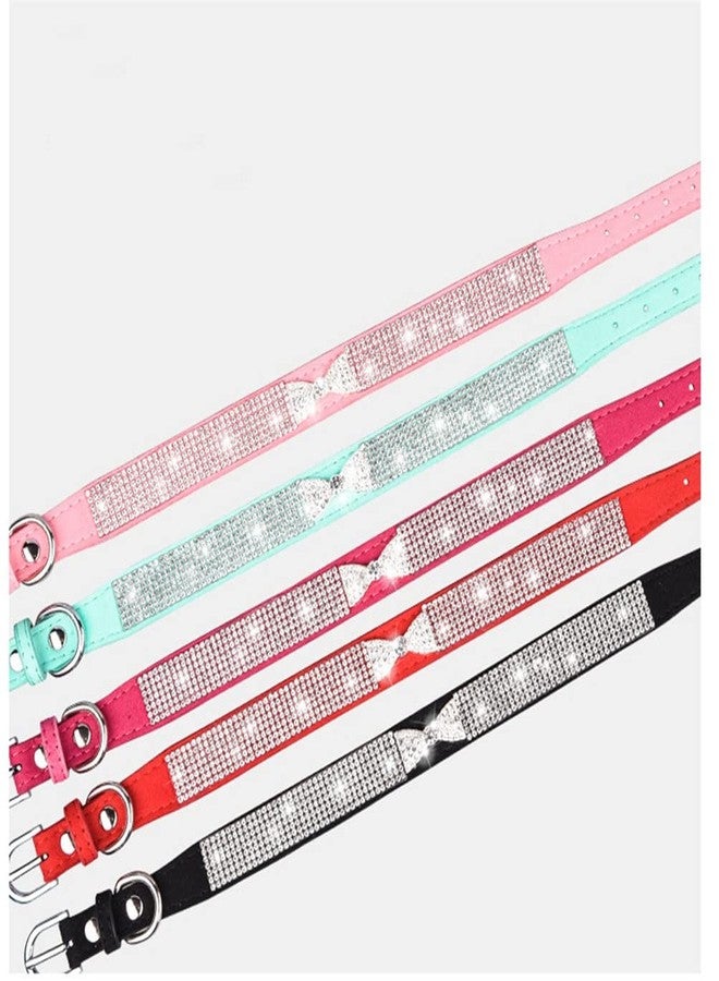 WeimoMonkey Small Dog Collar for Female Dogs Bling Diamond Crystal Glitter Jewel Sparkly Rhinestone Cute Cat Pet Animals Puppy Collars Girl for XXS XS Small Medium Large Red M - Image 5