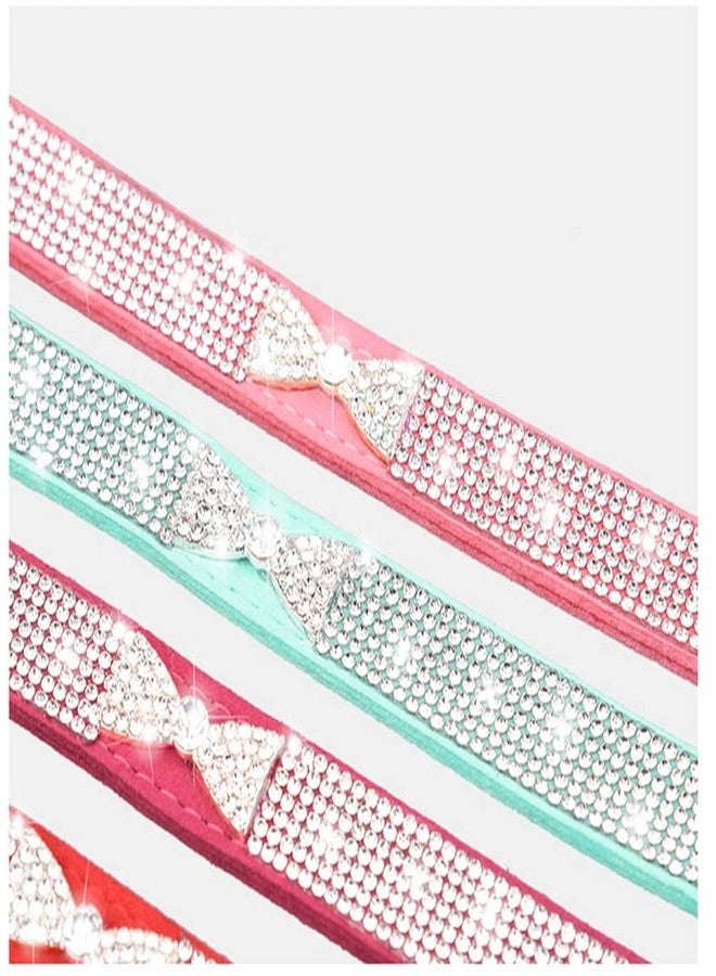 WeimoMonkey Small Dog Collar for Female Dogs Bling Diamond Crystal Glitter Jewel Sparkly Rhinestone Cute Cat Pet Animals Puppy Collars Girl for XXS XS Small Medium Large Red M - Image 4