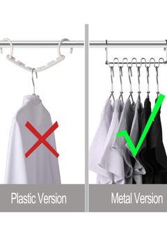 KASTWAVE Closet Organizers and Storage, College Dorm Room Essentials, Pack of 4 Multifunctional Closet Organizer Magic Space Saving Hangers, Closet Storage Organization for Wardrobe Closet  - Image 3