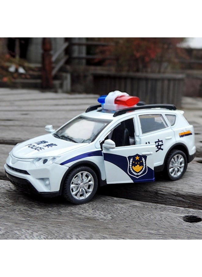 Generic Alloy Car Model Simulation Police Car Children's Toy Car Double Door Sound Light Pull-back Car Children's Toy-Color:4 Open Door Fire Truck [front Alloy]]  - Image 5