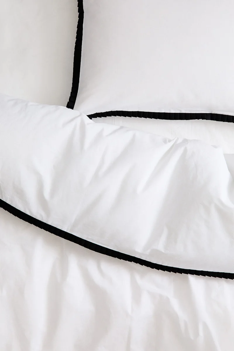 اتش اند ام طقم غطاء لحاف مقاس مزدوج/كينغ بثنيات