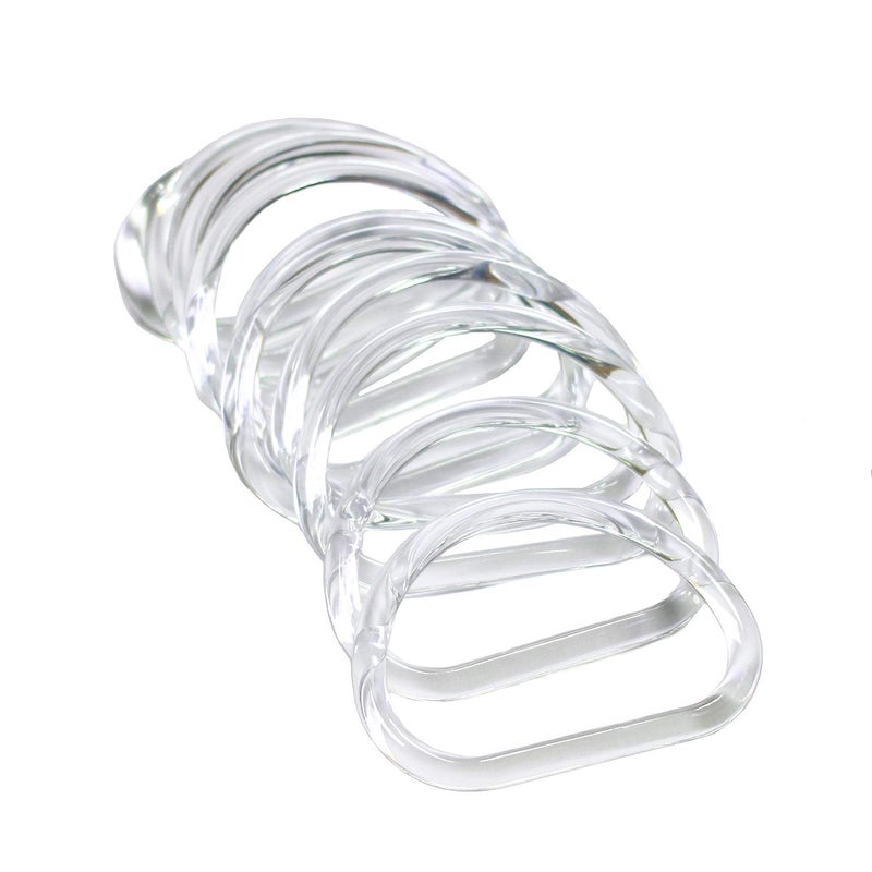 Model Worker 10PCS DShaped Handles Replacement for Handmade Bag Handbags Purse Handles Transparent