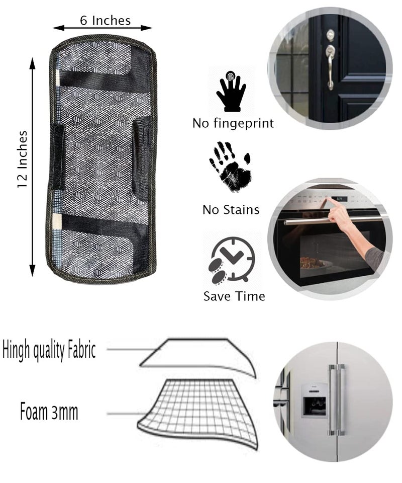 KANUSHI Industries® Fridge Covers/Refrigerator Cover+ 1 Pc Handle Cover (Color- Black)(FRI-Black-Box+1-Handle) - Image 4