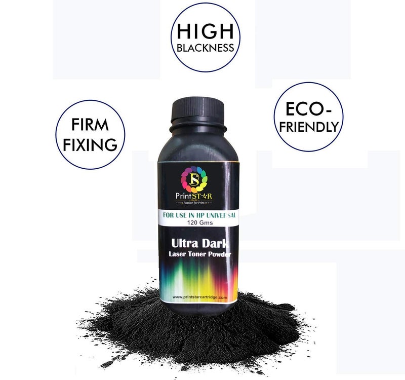 Print Star Ultra Dark Toner Powder Pack of 3 for 12A / 15A / 49A / 53A Canon FX9 Toner Cartridge Single Color Toner (Black) - Image 5