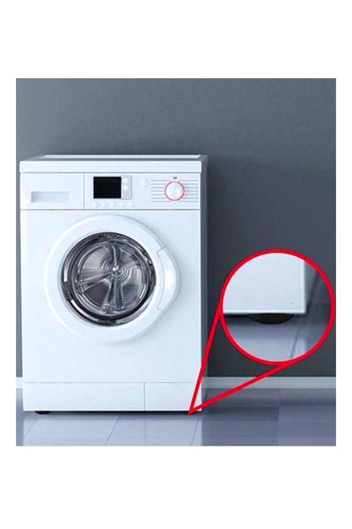 تشيس اب وسائد أقدام الغسالة لمنع الاهتزاز والمشي | سجادة مانعة للانزلاق للغسالة والمجفف بتقنية المطاط | مثالية لتقليل الاهتزاز وامتصاص الصدمات | مجموعة من 4 أقدام عازلة مطاطية - Image 2