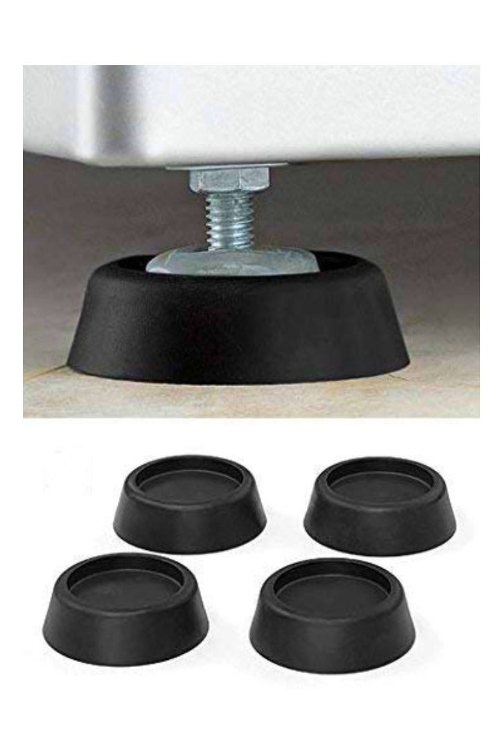 تشيس اب وسائد أقدام الغسالة لمنع الاهتزاز والمشي | سجادة مانعة للانزلاق للغسالة والمجفف بتقنية المطاط | مثالية لتقليل الاهتزاز وامتصاص الصدمات | مجموعة من 4 أقدام عازلة مطاطية - Image 1