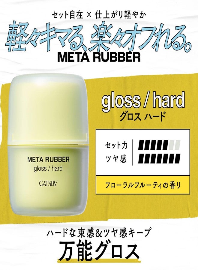 GATSBY Japan's No. 1 Meta Rubber Gloss Hard 70g | Hair Styling Gel Wax for Men | For Glossy Looks Hair - Image 2