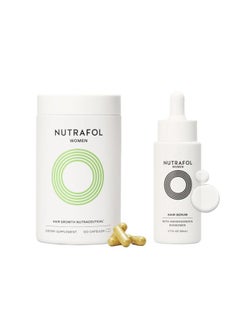 NUTRAFOL Women's Hair Growth Supplements and Hair Serum, Ages 18-44, Clinically Tested for Visible Thickness and Strength - 1 Month Supply, 1.7 Fl Oz Bottle  - Image 1