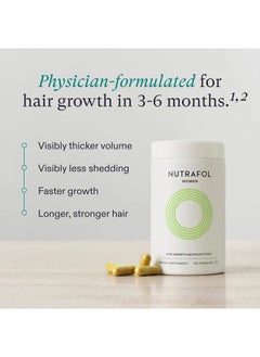 NUTRAFOL Women's Hair Growth Supplements and Hair Serum, Ages 18-44, Clinically Tested for Visible Thickness and Strength - 1 Month Supply, 1.7 Fl Oz Bottle  - Image 2