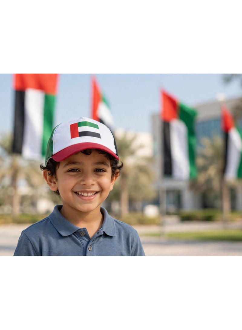 U.A.E Cap UAE Flag Cap For Men Women Kids Adjustable Baseball Hat National Day Cap UAE Day Celebration Cap For Flag Day Parade Outdoor Events Lightweight Polyester WJ-80246 - Image 5