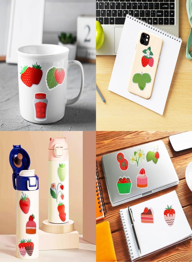 Cleverplay 100 Pack Strawberry Stickers, Strawberry Shortcake Party Favors, Birthday Decorations - Image 4
