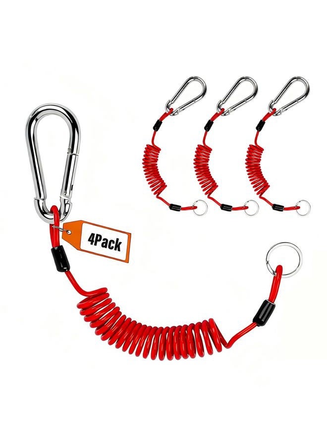 BFDKIT 6 Ft Breakaway Cable Trailer Safety Rope, Trailer Safety Rope for Trailer Emergency Camper, Retractable Cable, Anti-Lost Cable Anti-Corrosion, Durable, Sturdy, not Easy to Break (4 Pack) - Image 1