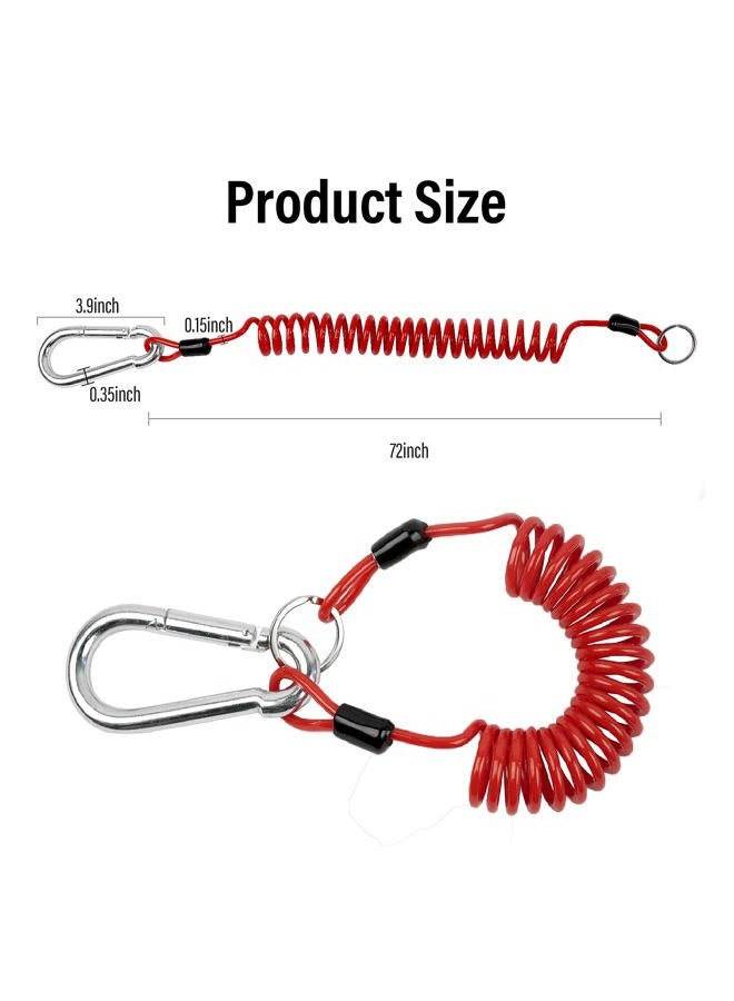 BFDKIT 6 Ft Breakaway Cable Trailer Safety Rope, Trailer Safety Rope for Trailer Emergency Camper, Retractable Cable, Anti-Lost Cable Anti-Corrosion, Durable, Sturdy, not Easy to Break (4 Pack) - Image 2