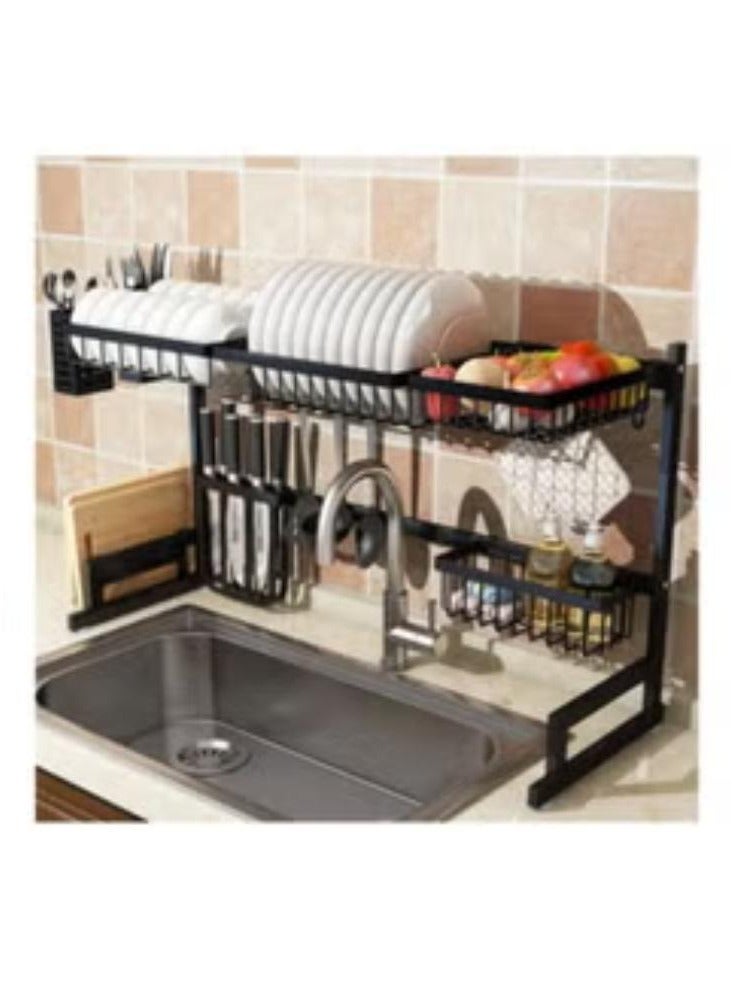 Kitchen Organizer Dish Rack Over Sink Cutlery Utensils Washing Cutlery Holder Draining Board Kitchen Storage Dish Drainer Draining Rack - Image 2