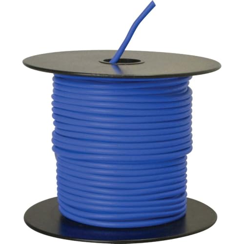 Southwire 55669423 Primary Wire 14Gauge Bulk Spool 100Feet Blue - Image 1