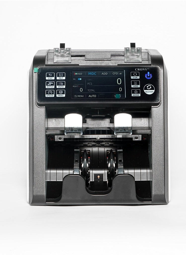AL-950 Multi-Currency Cash Counting Machine with Mix Value Detection, 1200 Notes/Min Speed, UV/MG/IR Detection, Reject Pocket, TFT Display & Dual USB Ports