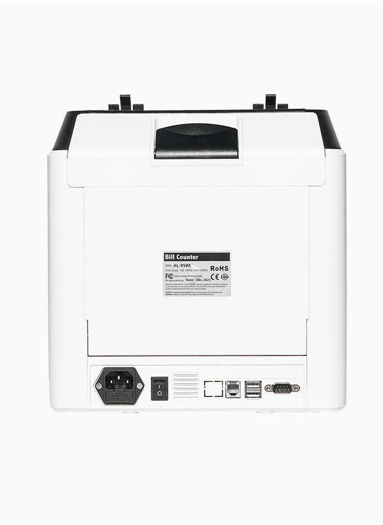 AL-950 Multi-Currency Cash Counting Machine with Mix Value Detection, 1200 Notes/Min Speed, UV/MG/IR Detection, Reject Pocket, TFT Display & Dual USB Ports