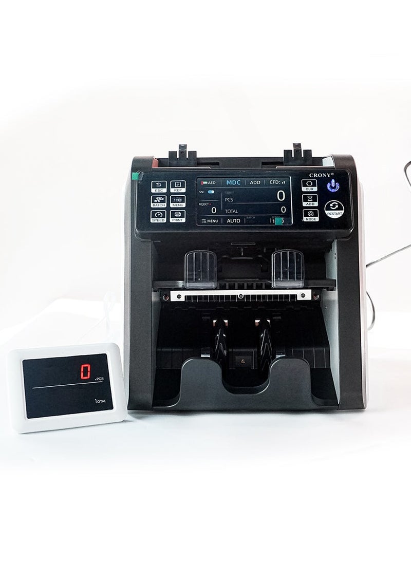 AL-950 Multi-Currency Cash Counting Machine with Mix Value Detection, 1200 Notes/Min Speed, UV/MG/IR Detection, Reject Pocket, TFT Display & Dual USB Ports