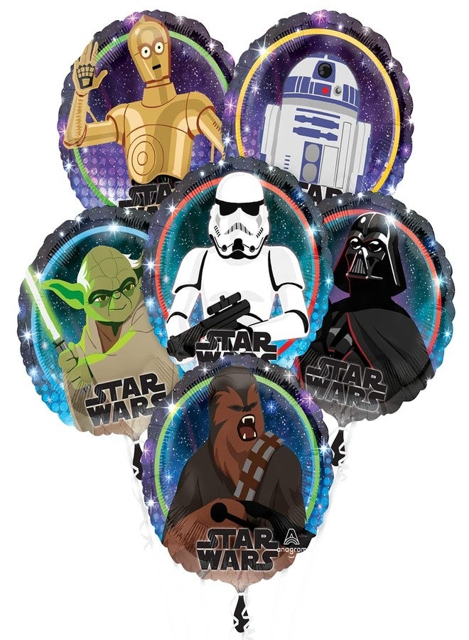 أناجرام لوازم حفلات أعياد الميلاد الكلاسيكية من حرب النجوم من مجموعة أنجرام، باقة من البالونات المزخرفة - Image 2