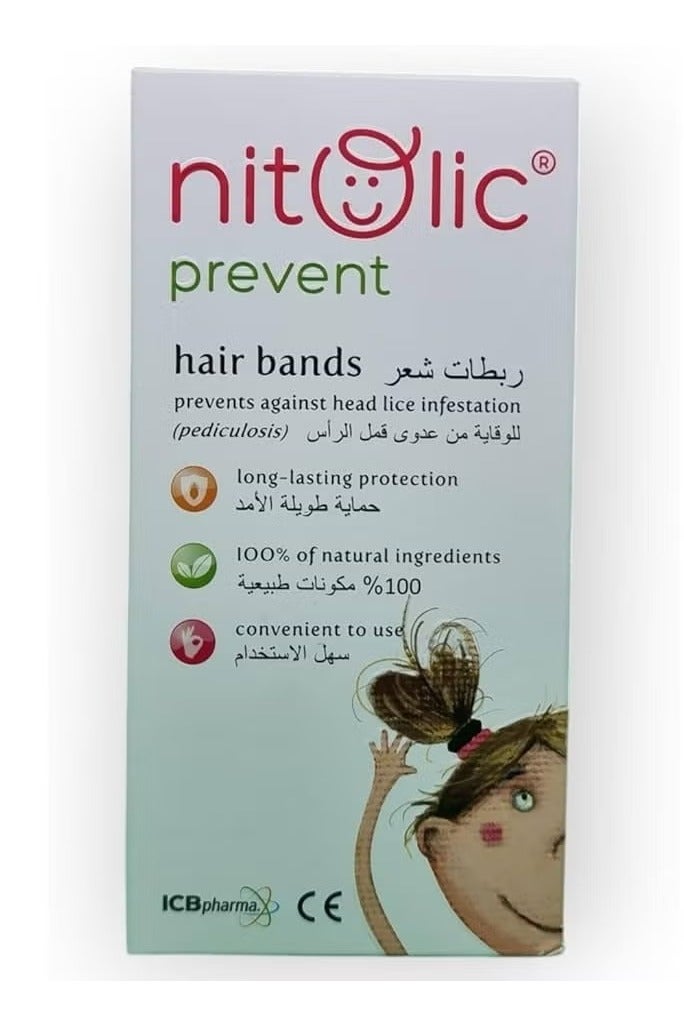 Nitolic Nitolic Prevent Hair Bands - 100% Natural Ingredients, Long-lasting Head Lice Protection - Image 1