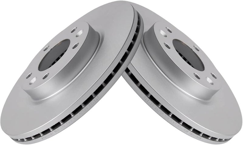 TRQ Front Brake Rotor Set G Coated Vented Compatible with 2006-2012 Ford Fusion 2007-2012 Lincoln MKZ 2006 Lincoln Zephyr 2006-2013 Mazda 6 2006-2011 Mercury Milan - Image 3