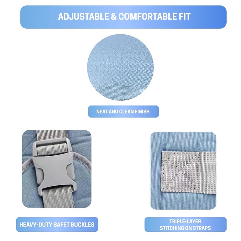 OBaby حمالة أطفال بكرسي ورك قابلة للتعديل/مريحة/خفيفة الوزن/ناعمة/دعم قطني للظهر مع 5 أوضاع حمل، للاستخدام اليومي والسفر، من حديثي الولادة إلى الأطفال (0 إلى 36 شهرًا) - Image 5