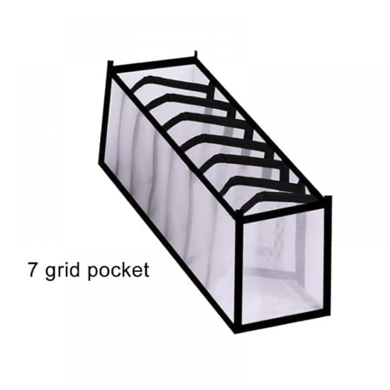 Vajin Wardrobe Clothes Organizer Jeans Organization Extra Large 7 Grids Washable heavy nylon Fordable Closet Drawer Divider Organizer Storage Box for JeansRandom color - Image 2