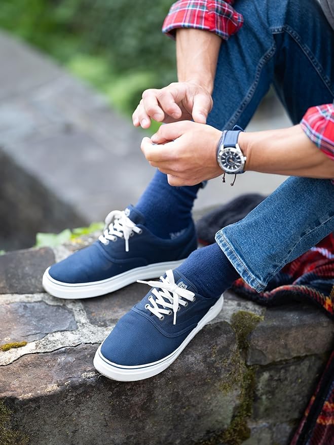 Chaps Mens Solid Color Casual True Rib Crew - 1 Pair Pack Cotton Comfort And Breathable Mesh Dress Sock, Red, 6-12 US - Image 3