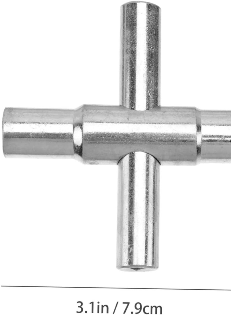 GGOOT 1pc 4 in 1 Wrench Tube Wrench Multiple Jobs Wrench Hardware Wrench Multi- Wrench Bathroom Faucet Wrench Repair Wrench Tool Hand 40cr Steel The Cross Wrenches  - Image 3