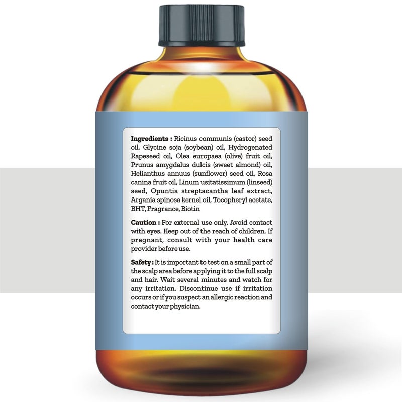 First Botany Biotin Castor Oil Encourages Hair Growth, Scalp & Hair Strengthening Serum, Nourishing Treatment for Split Ends, Dry Scalp, Safe for All Hair Types, 4 fl oz - Image 5