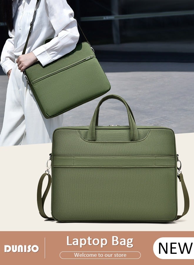 DUNISO 15.6 Inch Laptop Bag,360° Protective Waterproof Computer Shoulder Bag,Laptop Bag with Shoulder Strap and Handle, Lightweight Messenger Bag for Men Women Travel Business Office  - Image 1