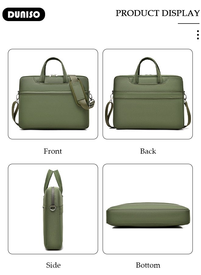 DUNISO 15.6 Inch Laptop Bag,360° Protective Waterproof Computer Shoulder Bag,Laptop Bag with Shoulder Strap and Handle, Lightweight Messenger Bag for Men Women Travel Business Office  - Image 3