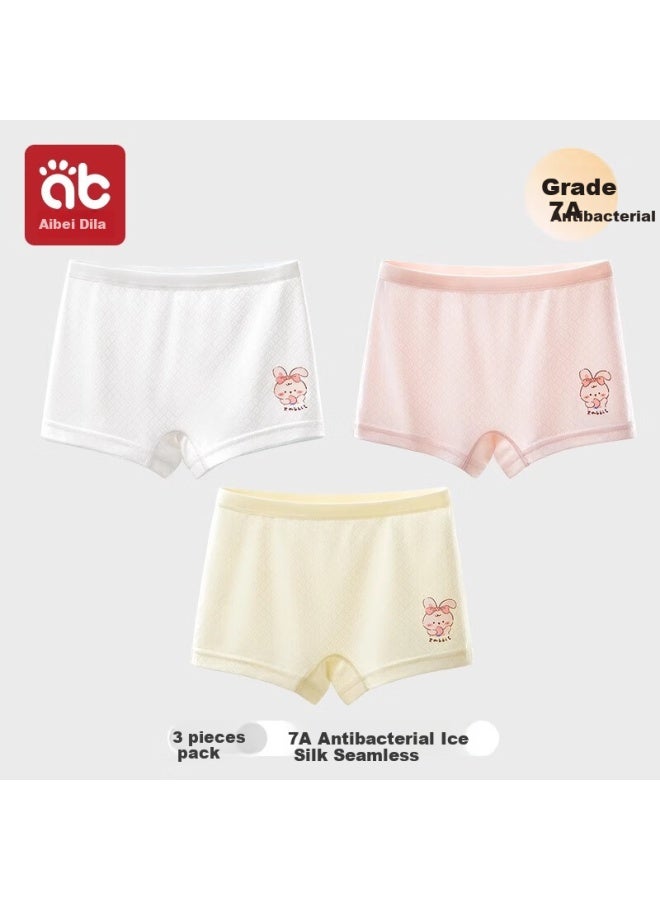 AIBEDILA Aibei Dila Children's Underwear Girls' Ice Silk Seamless Four-corner Shorts For Medium And Large Children Flat Angle Girls Baby Girls Summer Thin Section - Image 1