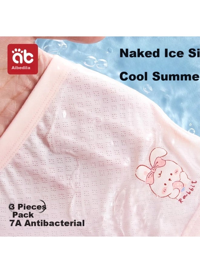 AIBEDILA Aibei Dila Children's Underwear Girls' Ice Silk Seamless Four-corner Shorts For Medium And Large Children Flat Angle Girls Baby Girls Summer Thin Section - Image 2