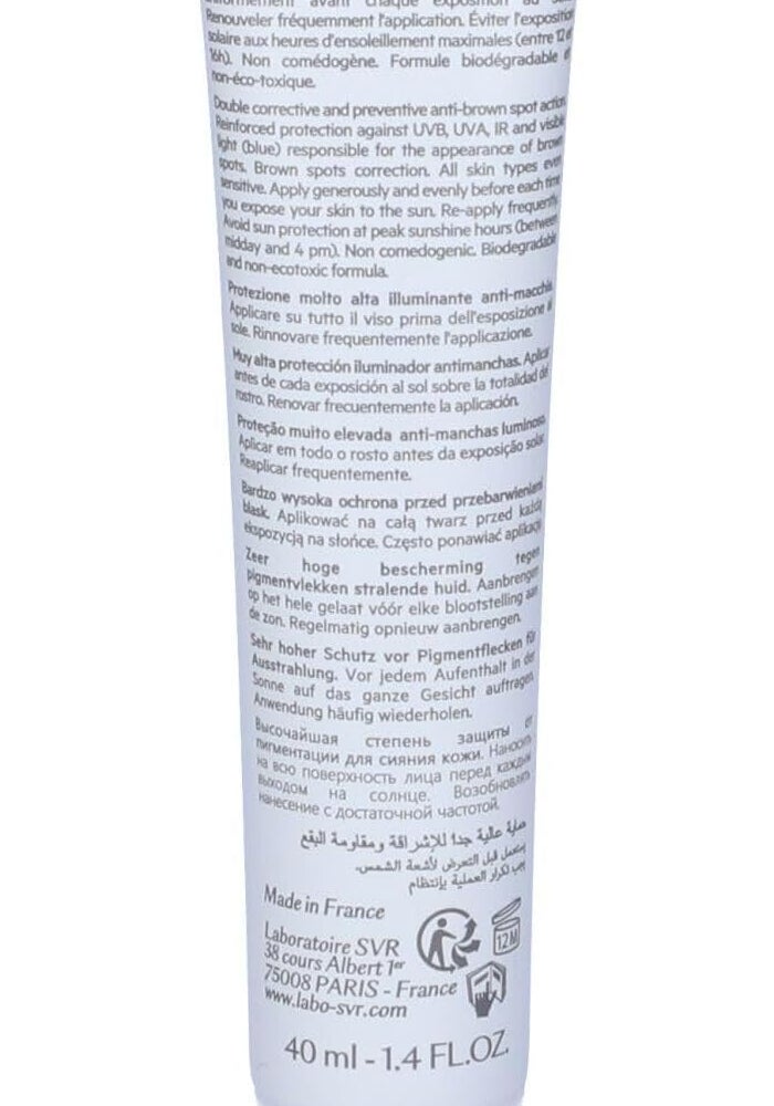SVR كريم SVR Clairial SPF50+ - حماية شمسية عالية جداً ضد البقع البنية، 40 مل - Image 3