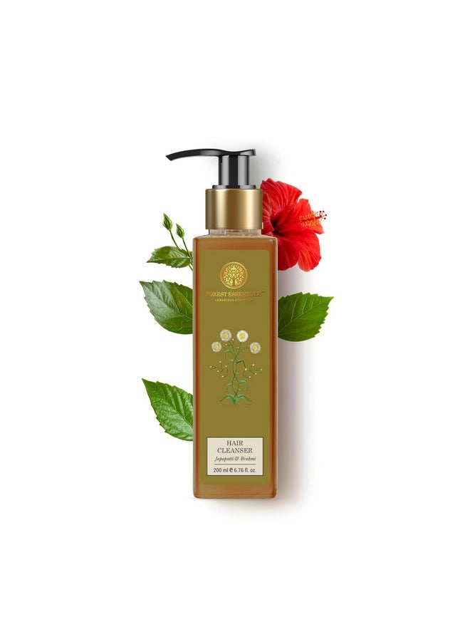 Forest Essentials Hair Cleanser Japapatti & Brahmi | Ayurvedic Natural Shampoo | For Dry Frizzy & Chemically Treated Hair | Sulphate & Paraben Free, 200 Ml  - Image 2