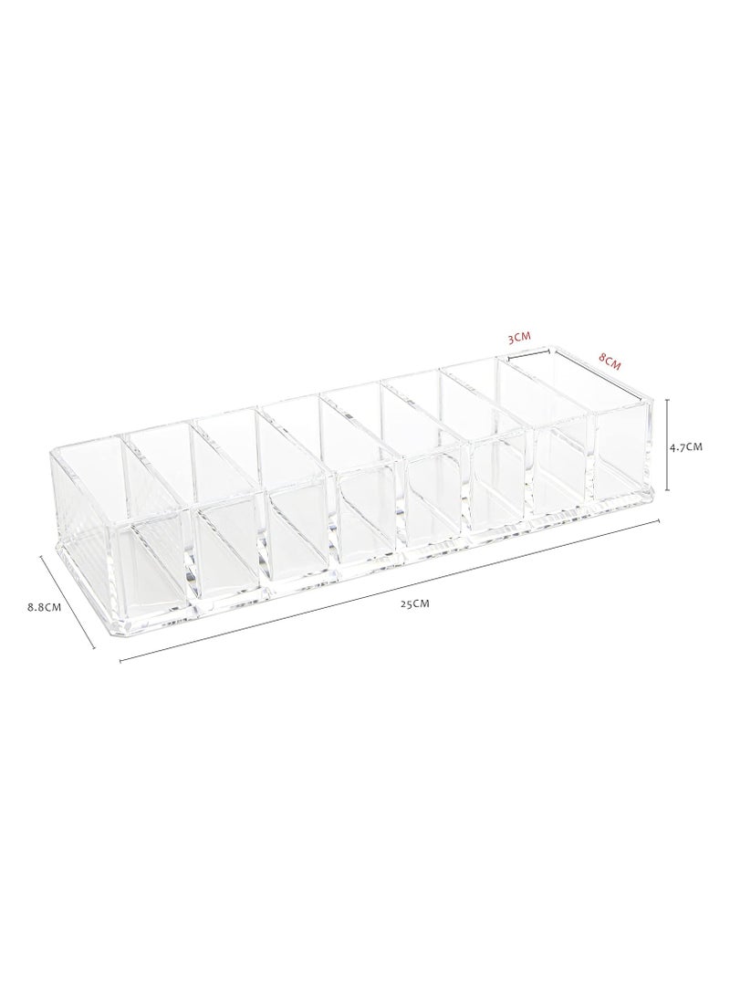 Soofam Clear Acrylic Compact Organizer Blushes Highlighters Eyeshadow Makeup Organizer, 8 Spaces - Image 4