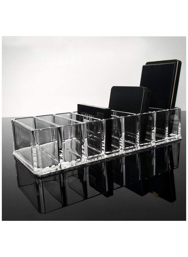 Soofam Clear Acrylic Compact Organizer Blushes Highlighters Eyeshadow Makeup Organizer, 8 Spaces - Image 3