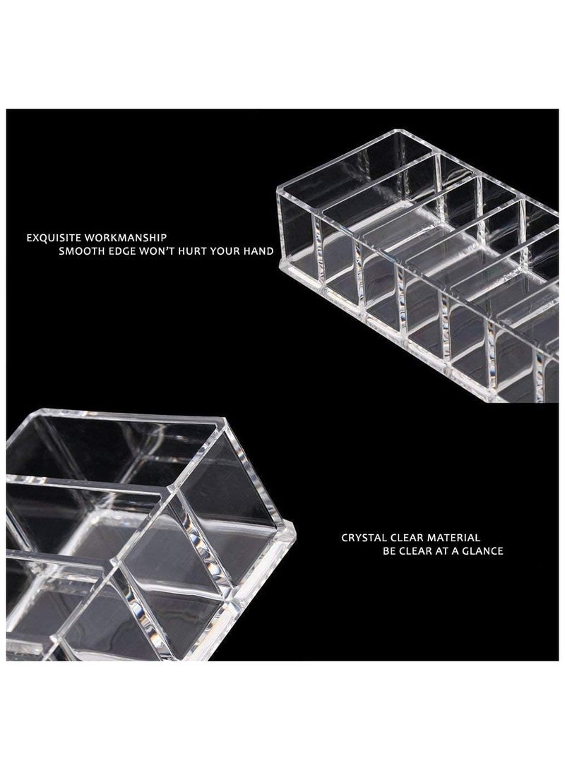 Soofam Clear Acrylic Compact Organizer Blushes Highlighters Eyeshadow Makeup Organizer, 8 Spaces - Image 5