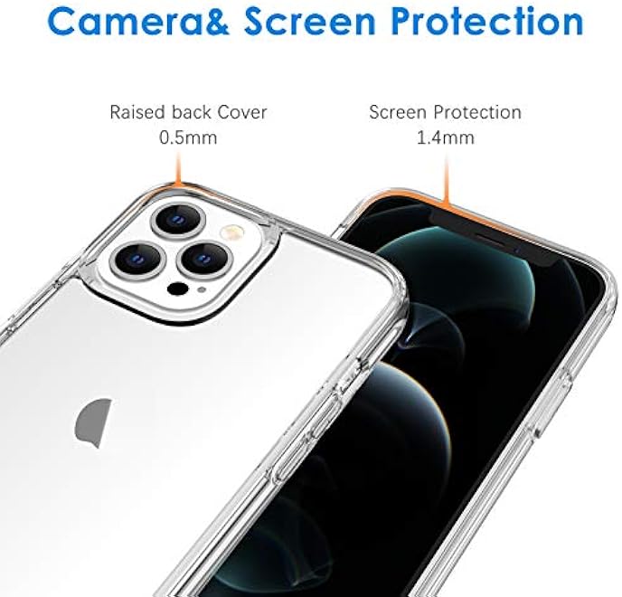 JETech Case for iPhone 12 Pro Max 67Inch NonYellowing Shockproof Phone Bumper Cover AntiScratch Clear Back Clear - Image 3